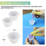 LET'S RESIN Silicone Measuring Cups with 1PCS 500ML Heart Silicone Cups,2PCS 100ML Resin Mixing Cups,6PCS Mini Silicone Mixing Cups, Mixing Spoons,Finger Cots and Pipettes