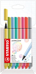 STABILO Nylon Tip Writing Pen pointMax - Wallet of 8 - Assorted Pastel colors