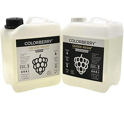 COLORBERRY Geode Resin (One to One Resin) 1:1 - Premium cast Resin/Epoxy Resin Created in Germany - Resin, Pouring, Fluoride Art 5.000ml (2.500ml Resin, 2.500ml Hardener)