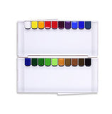 Mission CrushOn Silver Class Super size PANS Watercolors 12ml x 20 Colors Palette Set with Water Brush by CrushOn (Navy Palette)