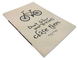 (Set of 5) A6 Handmade 4 x 5.75 inches Notebook/Chase Dream Quote Cover / 60 Unlined Page | Lay Flat Binding | Cream Paper