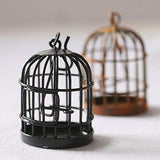 BARMI Miniature Dollhouse Birdcage Ornament Model Home Desktop Decor Kids Toy Gift,Perfect DIY Dollhouse Toy Gift Set Iron Rusty