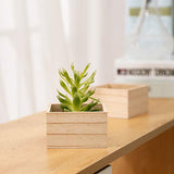 (8 Pack) 4" x 4" Rustic Wooden Boxes - Unfinished Wooden Box for Crafts, Home Decoration, and Centerpiece Boxes for Table
