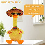 Lopbraa Singing Cactus Toy Dancing Cactus Plush Funny Cactus Dolls for Home Decoration Cactus with 120 English Songs Interesting Children's Toys (Yellow Duck)