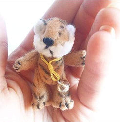 Miniature dollhouse felted tiger toy
