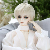 24 Inch BJD SD Doll 1/3 BJD Dolls Long White Fairy Boy Doll Hair SD BJD Doll Wig with Full Set Clothes Shoes Wig Makeup, Fit Cosplay Party Dress Up