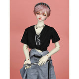 Full Set 1/3 BJD Doll Handsome Boy SD Doll 23.6in Ball Joints Doll + Makeup + Clothes + Shoes + Wig + Accessories, 100% Handmade