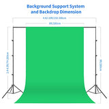 NEEWER 2.6m x 3m / 8.5ft x 10ft Background Support System and 800W 5500K Umbrellas Softbox Continuous Lighting Kit for Photo Studio Product,Portrait and Video Shoot Photography