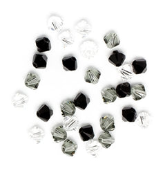 Swarovski - Create Your Style Bicone Mix Salt and Pepper 3 Packages of 30 Piece (90 Total Crystals)