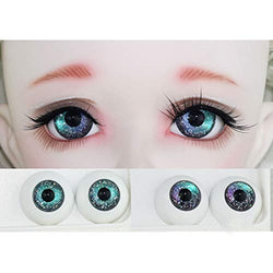 HMANE BJD Dolls Eyes, 14mm Starry Sky Gradient Fantasy Eyeballs for 1/6 BJD Dolls - Multicolor Green