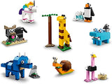 LEGO Bricks and Animals 11011 Classic Creative Toy (1,500 Pieces) — Brick-Built 10 Amazing Animal Figures for Kids Ages 4 and up — BROAGE Non Woven Fabric Drawstring Bag