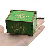 VACTER Merry Christmas Wooden Music Box for Daughter Son Wife Dad Friends,Hand Crank Wood Musical Box Laser Engraving Handmade for Merry Christmas (Christmas Gnome)