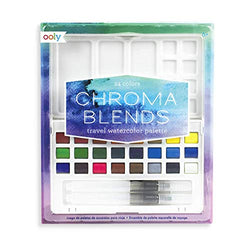 Ooly Chroma Blends Travel Watercolor Palette, 4 x 7 Inches - 24 Colors