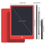 LCD Writing Tablet 10 Inch Drawing Pad, Colorful Screen Doodle Board for Kids, Traveling Gift Toys for 4 5 6 Year Old Boys and Girls (Red)