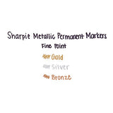 Sharpie Metallic Fine Point Permanent Marker, Gold, 4 Count