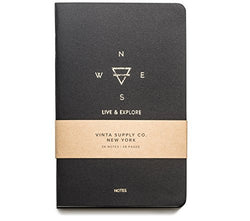 Explore Notes - Travel Notebooks - Black 3-Pack