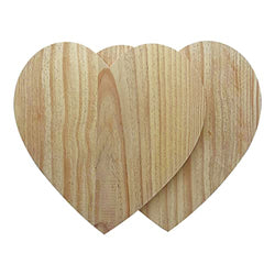 2 Pieces Natural Heart Wood Slices for Crafts (11.8 Inches), Unfinished Solid Wood Slices for DIY Painting and Wedding Decorations.Wood Signs for Crafts