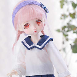 MEESock Cute BJD Doll 1/6 SD Dolls 27.5cm Ball Jointed Doll DIY Toys with Full Set Clothes Shoes Wig Makeup, Best Gift for Girls