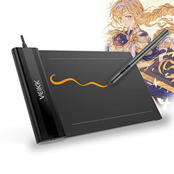 VEIKK S640 -2022 Graphic Drawing Tablets 64 inches Ultra Thin and Pocket Pen Tablet with 8192 Levels Passive Pen Digital Drawing Pad for Computer on Linux /Windows /Mac OS /Android (SZHK-S640-V6)