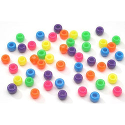 Bulk Buy: Darice DIY Crafts Pony Beads Plastic Opaque Neon Colors 9mm 400 pieces (1-Pack)