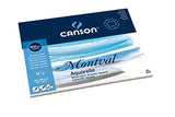 Canson Montval 300gsm Watercolour Practice Paper Block Including 12 Sheets, Size: 40x50cm, Natural White and Cold Pressed (Not) Textured Paper