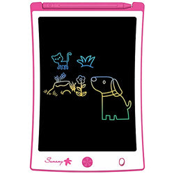 8.5 Inch LCD Writing Tablet, Colorful Screen Drawing Board for Kids, Electronic Doodle Board Kids Drawing Pad,Educational and Learning Toys Gifts for 3 -6 Year Old Girls Boys (Multicolor Pink)