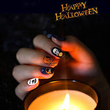 1500+ Patterns Halloween Nail Art Sticker Decals, Kalolary Self-Adhesive Nail Sticker Decals Nail Art Decorations for Halloween Pumpkin/Bat/Ghost/Witch/Joker/Skull/Spider/Devil/Vampires(12 Sheets)