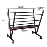 Falling in Art Metal Print Rack, Drying Display, Storage Stand for Artworks, Posters, Prints, Great Assistant for Shows & Galleries, Easy Moving with Rolling Casters, Well Hold 170Lb