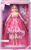 Barbie Doll, Kids Toys, Birthday Wishes Doll, Blonde in Pink Satin and Tulle Dress, Fashion Collectibles, Special Occasion Gifts