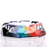 Kufox Crystal Cigarette Ashtray Ash Holder Case,The Starry Sky Pattern Home Office Tabletop