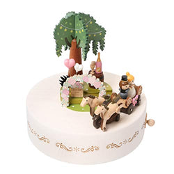 WOODERFUL LIFE Wooden Music Box | Carriage Garden Wedding | 1060344 | Hand Made Adorable Collectible Love Wedding Gift with Small Moving Magnetic Part | Plays - PLAISIR D'AMOUR