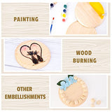 Pllieay 2Pcs 7 Inch Round Wooden Plaque Unfinished Circle Plaque, Wood Display Base for Craft Projects