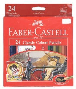 1 Box Classic Faber Castell Colored 24 Colors Pencils