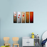 Wieco Art Hand Painted Canvas painting Art Work, 5 pcs