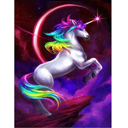 DIY 5D Diamond Painting by Number Kit, Full Drill Flying Unicorn Animal Embroidery Cross Stitch Rhinestone Pictures Arts Craft Home Wall Decor 11.8x15.8 inch