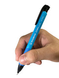 Stabilo 0.7mm Com4 Mechanical Pencil Set Triangular Anti-Slip Grip Design (2 Pack - 1 Blue and 1