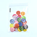 RayLineDo One Pack of 30 Mixed Bright Candy Color Plain Round 4 Holes Resin Buttons for Crafting