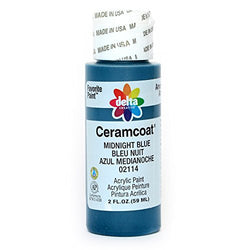Delta Creative Ceramcoat Acrylic Paint in Assorted Colors (2 oz), 2114, Midnight Blue