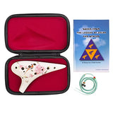 Deekec 12 Hole Ceramic Ocarina, Hand Painting 12 Hole Alto C with Song Book and Bag