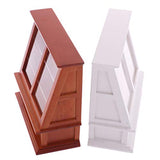1/12 Dollhouse Mini Cake Cabinet with Sliding Door Model Toy Wooden Display Bakery Cake Cabinet Shelving Handcraf Dollhouse Miniature Stand Dollhouse Furniture Accessories