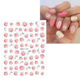 JMEOWIO 12 Sheets Fruit Nail Art Stickers Decals Self-Adhesive Pegatinas Uñas Strawberry Watermelon Lemon Nail Supplies Nail Art Design Decoration Accessories