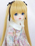 Clicked Cute Girl's Double Ponytail Wig Decor for 1/3 1/6 1/4 BJD Night Lolita Doll DIY Supplies Doll Making,C,1/4