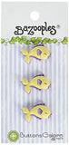BaZooples Buttons-Yellow Fish