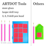 ARTDOT 4 Pack 5d Diamond Painting Kits Full Drill Winter Pictures for Home Wall Decor Gift for Winter (12 X 16 Inch)