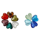 2X(50 X Murano Glass Beads Pendant Heart 12MM C6O5)