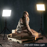 Dazzne D50 LED Video Light Panel Lights 15.4", 2 Packs 45W 3000K-8000K Bi-Color Dimmable Photography Lighting, CRI 96+ Videography Lighting for Video Shooting/Web Conference/Gaming/Live Stream/YouTube
