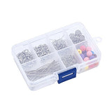 Beadthoven 1 Box DIY Jewely Finding Beads Kits with Round Acrylic Beads, Jewelry Findings Kits