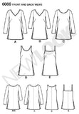 New Look Sewing Pattern 6086 Misses Tops, Size A (10-12-14-16-18-20-22)