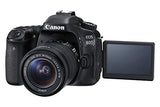 Canon EOS 80D Digital SLR Kit with EF-S 18-55mm f/3.5-5.6 Image Stabilization STM Lens - Black (Renewed)