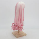 1/3 BJD Doll Wig High Temperature Synthetic Fiber Long Pink to White Curly Hair Wig for 1/3 BJD SD Doll